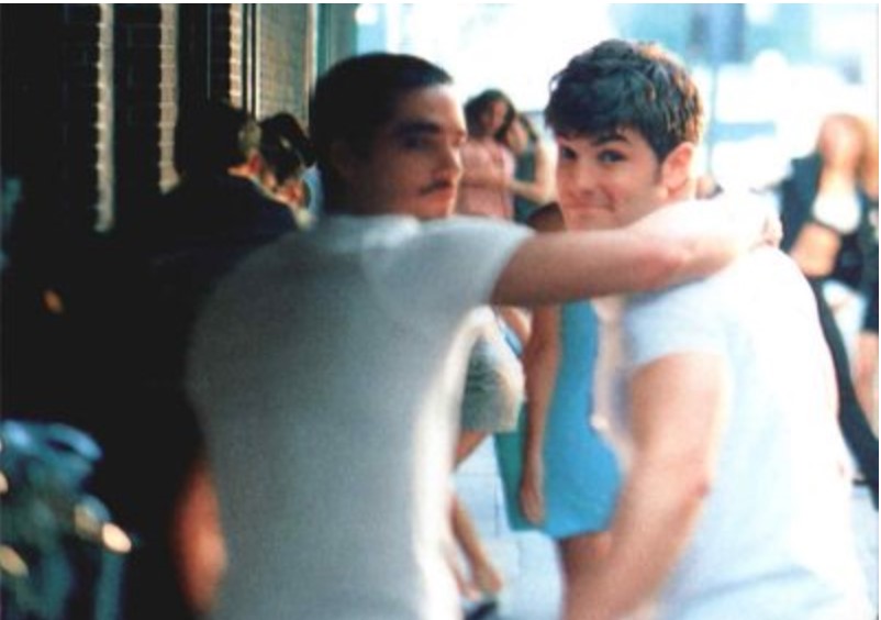 Two men walking down the street for an LGBTIQA+ Impulse body spray commercial